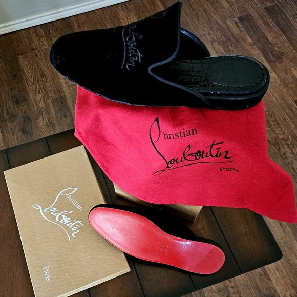 CHRISTIAN LOUBOUTINMen\'s Coolito Logo Shearling Lined Mule Loaf